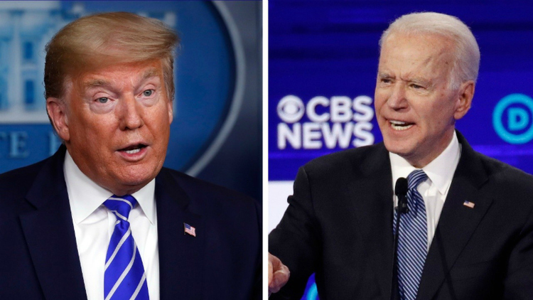 Tổng thống Mỹ Donald Trump và ông Joe Biden - đối thủ 'nặng ký' của ông Trump trong cuộc đua vào Nhà Trắng năm nay.