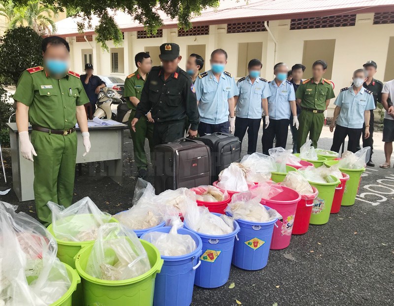 Khoảng 500kg mà túy Ketamin bị cơ quan chức năng phát hiện và thu giữ. Nguồn: internet