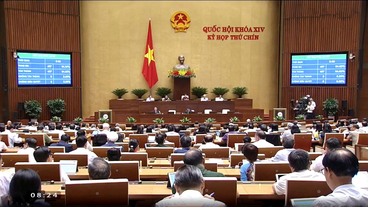 Quốc hội thông qua Nghị quyết phê chuẩn EVFTA và EVIPA. Nguồn: internet