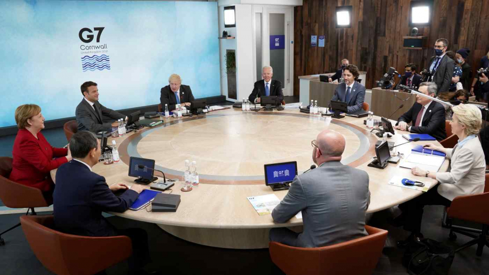 Lãnh đạo G7 họp ở Cornwall, Anh, ngày 11/6/2021. Ảnh: Reuters