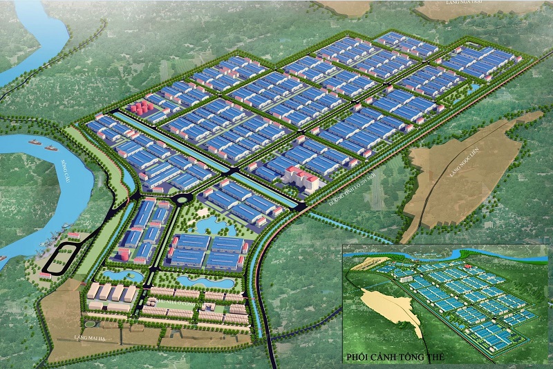 Phối cảnh KCN Yên Lư, huyện Yên Dũng, tỉnh Bắc Giang. (Ảnh minh họa).