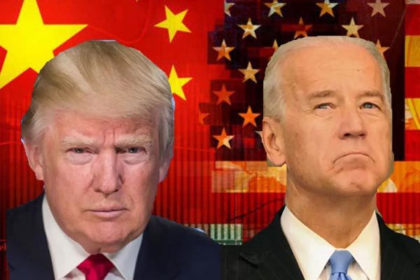 Tổng thống Trump (trái) và đối thủ Biden hiện đồng quan điểm về việc Mỹ phải có chính sách cứng rắn đối với Trung Quốc. Ảnh: NBC, NYT