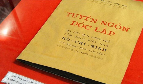 Tuyên ngôn độc lập - thiên anh hùng ca của cách mạng Việt Nam. Nguồn: internet