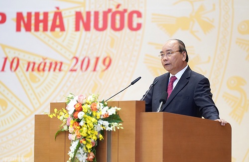 Thủ tướng Nguyễn Xuân Phúc phát biểu tại Hội nghị. Ảnh: VGP