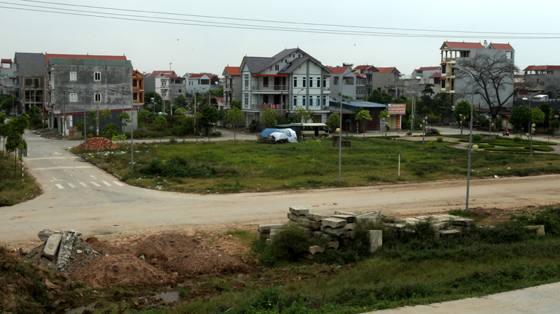 Một khu đất nền tại xã Vĩnh Ngọc, huyện Đông Anh. Ảnh: Chiến Công