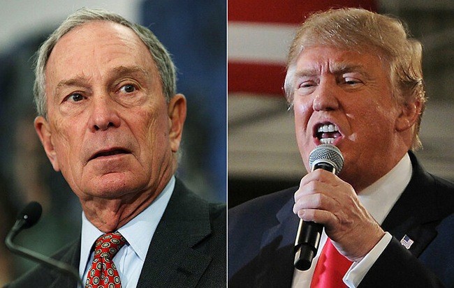 Tỷ phú Michael Bloomberg và Tổng thống Donald Trump. Nguồn: internet