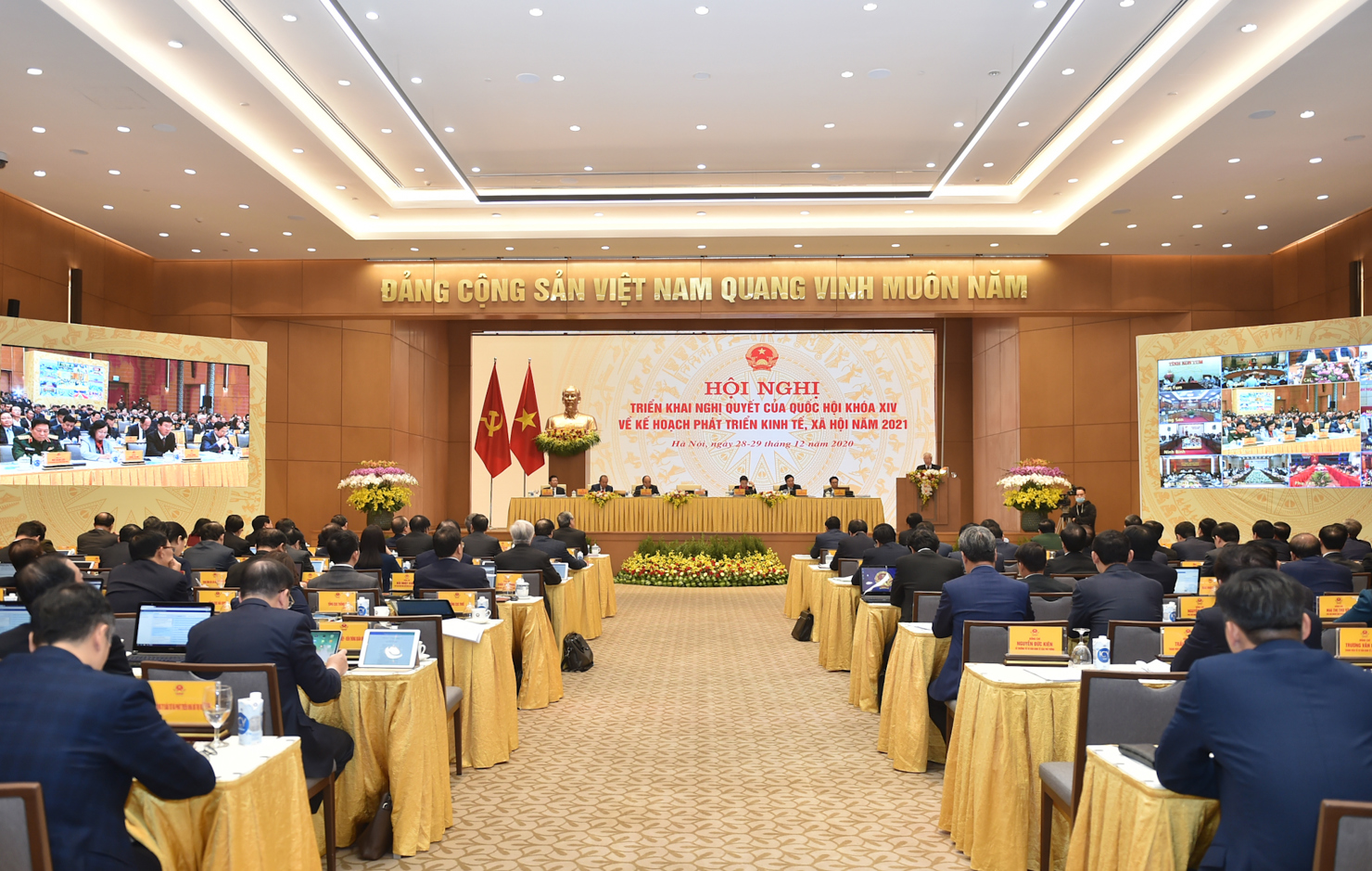 Quang cảnh Hội nghị điểm cầu Hà Nội. Ảnh: VGP/Quang Hiếu