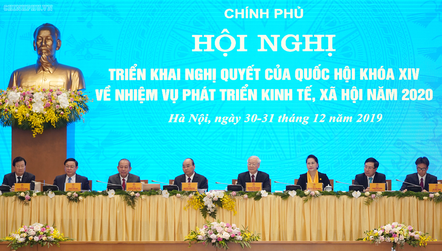 Hội nghị trực tuyến toàn quốc Chính phủ với các địa phương sáng ngày 30/12. Nguồn: VGP