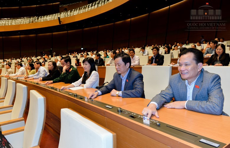 Các đại biểu thông qua Nghị quyết. Nguồn: internet
