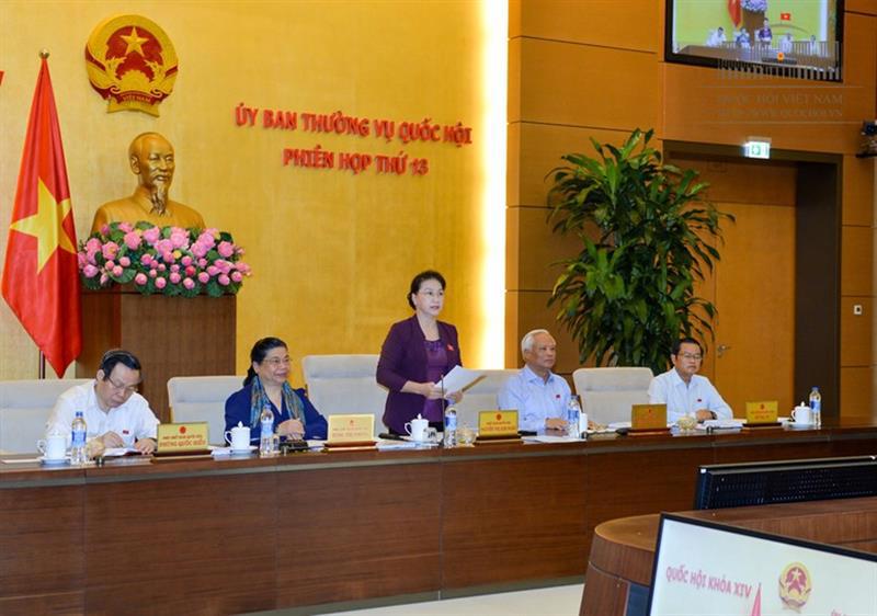 Phiên họp thứ 13 của Ủy ban thường vụ Quốc hội. Nguồn: internet