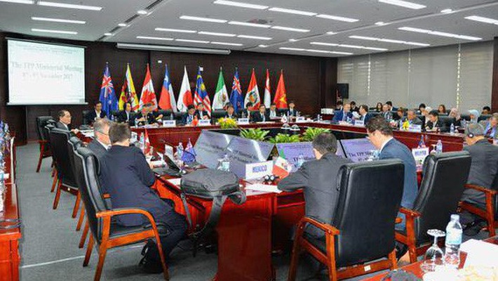 Cuộc họp cấp bộ trưởng TPP 11 tại Đà Nẵng ngày 9/11 - Ảnh: Nikkei.