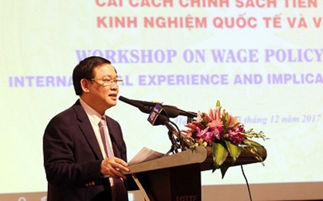 Phó Thủ tướng Vương Đình Huệ, Trưởng BCĐ cải cách chính sách tiền lương, bảo hiểm xã hội và ưu đãi người có công phát biểu tại hội thảo. Nguồn: internet