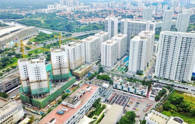 Chung cư đang được phát triển tại tất cả các quận ở TP. Hồ Chí Minh. Nguồn: internet