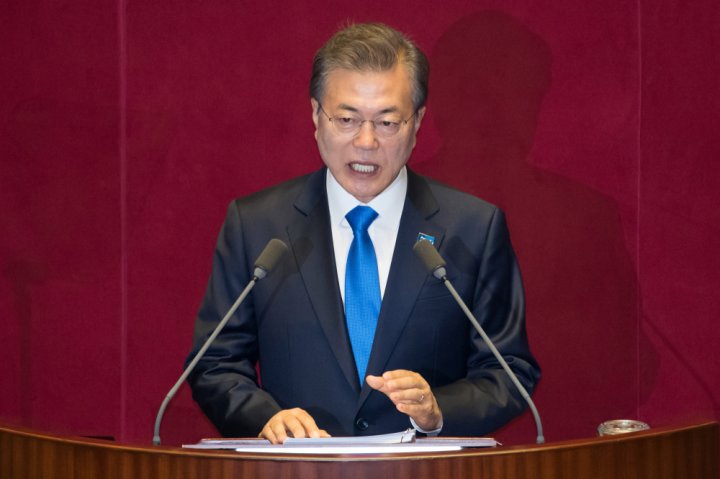 Tổng thống Hàn Quốc Moon Jae-in. Ảnh: Bloomberg