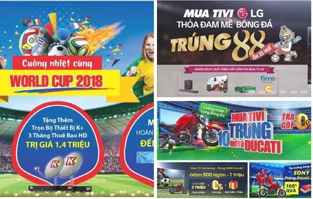 Các dịch vụ “ăn theo" mùa World Cup sôi động từng ngày. Nguồn: internet