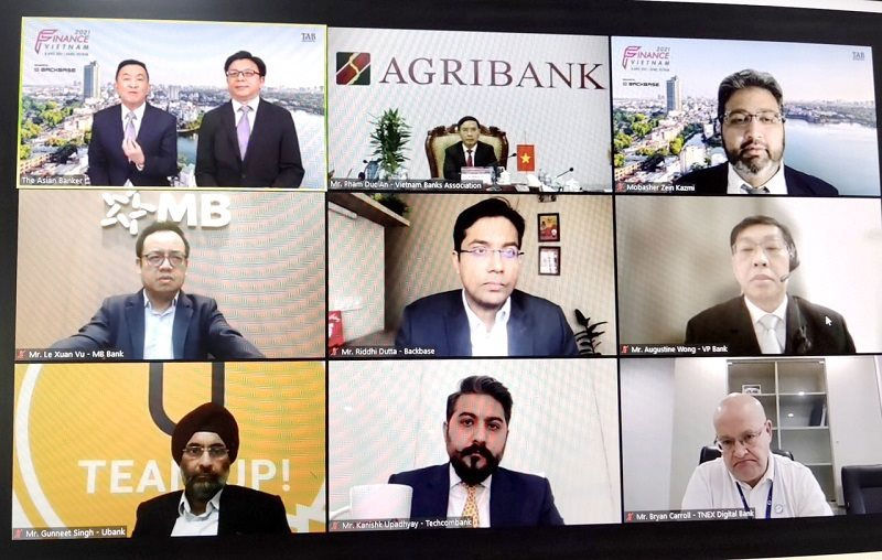Các điểm cầu tại Diễn đàn Tài chính Việt Nam 2021.