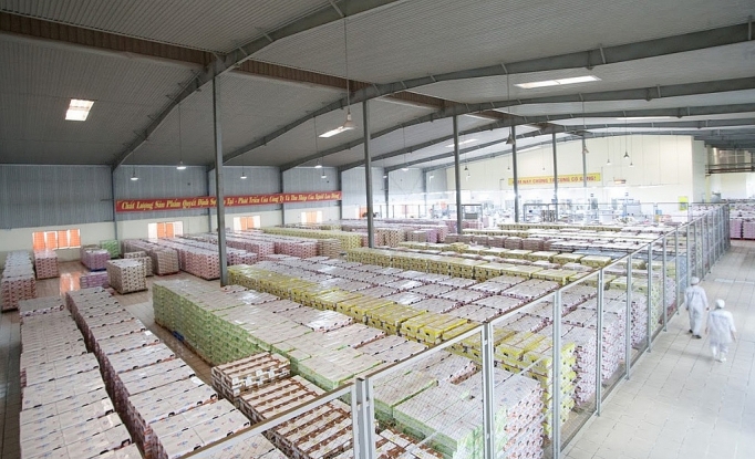 Thực hiện 5S, các sản phẩm của Công ty Cổ phần Elovi Việt Nam được phân loại, sắp xếp ngăn nắp trong kho thành phẩm