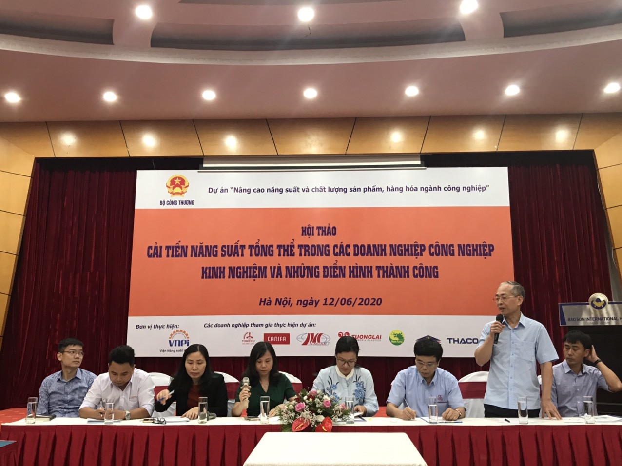 Hội thảo Cải tiến năng suất tổng thể trong các doanh nghiệp ngành công nghiệp - Kinh nghiệm và những điển hình thành công, ngày 12/6/2020
