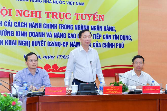 Hội nghị “Đẩy mạnh cải cách hành chính trong ngành ngân hàng, cải thiện môi trường kinh doanh và nâng cao chỉ số tiếp cận tín dụng, tiếp tục triển khai Nghị quyết số 02/NG-CP năm 2019 của Chính phủ ” do NHNN tổ chức ngày 17/6/2019