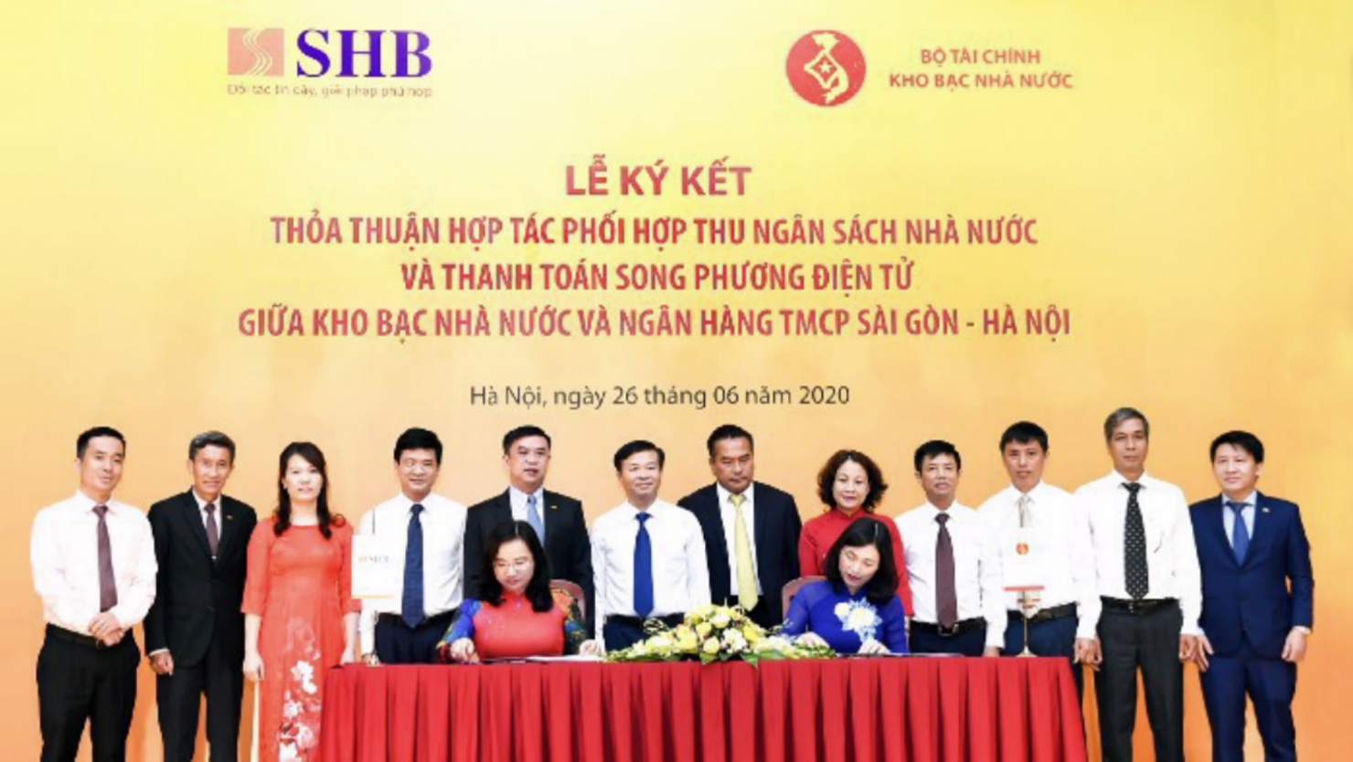 KBNN và SHB ký kết thỏa thuận hợp tác phối hợp thu NSNN và thanh toán song phương điện tử.
