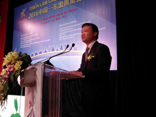 Thứ trưởng Bộ Công Thương Đỗ Thắng Hải phát biểu tại triển lãm CAEXPO.