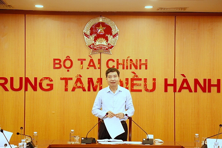 &nbsp;B&iacute; thư Đảng ủy, Thứ trưởng Bộ T&agrave;i ch&iacute;nh Tạ Anh Tuấn ph&aacute;t biểu tại hội nghị.&nbsp;