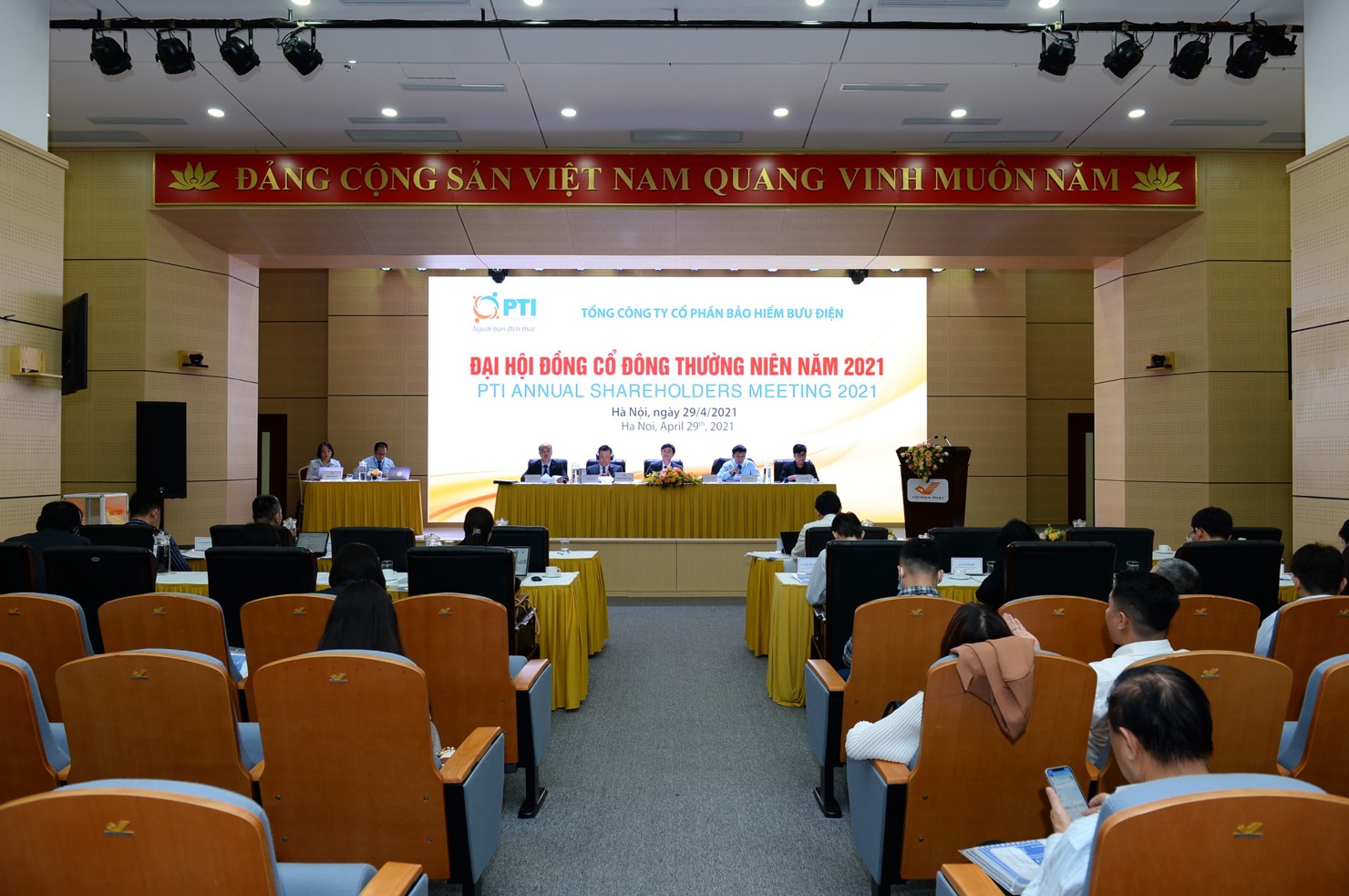 Quang cảnh Đại hội cổ đông thường niên năm 2020 của PTI. Nguồn: PTI