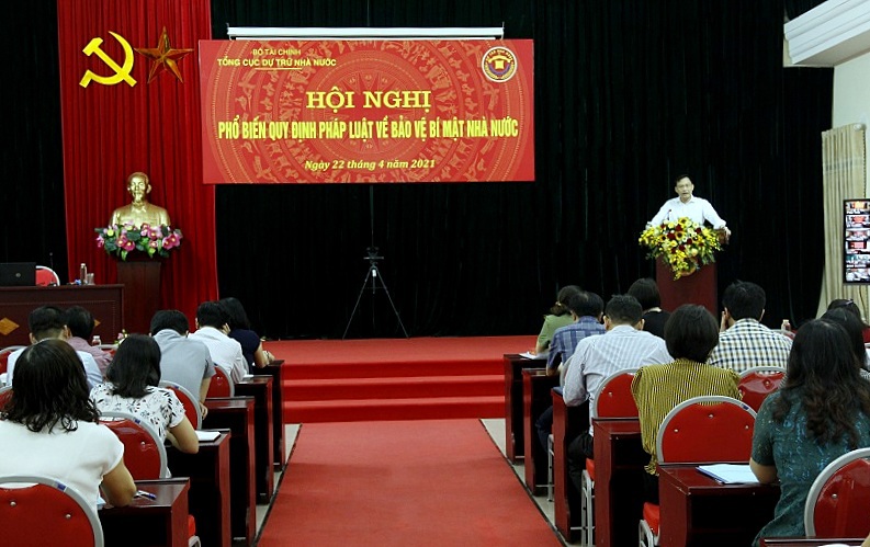 Tổng cục DTNN tổ chức Hội nghị phổ biến quy định pháp luật về bảo vệ bí mật nhà nước cho toàn thể cán bộ, công chức trong Ngành (ngày 22/4/2021). Ảnh: Văn Trường