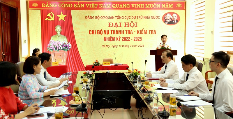 Đại hội Chi bộ Vụ Thanh tra - Kiểm tra nhiệm kỳ 2022-2025 (ngày 13/7/2022).