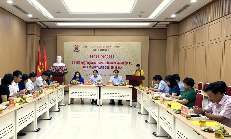 Hội nghị sơ kết hoạt động 6 tháng đầu năm và triển khai nhiệm vụ trọng tâm 6 tháng cuối năm 2022 của Khối Thi đua I Công đoàn Viên chức Việt Nam.