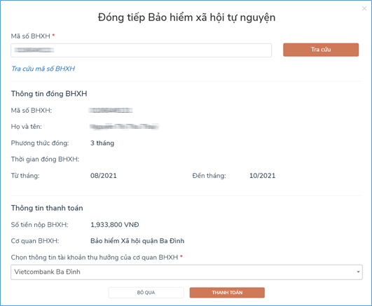 Đóng BHXH tự nguyện, gia hạn thẻ BHYT theo hộ gia đình trên Cổng Dịch vụ công Quốc gia? - Ảnh 10