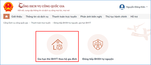 Đóng BHXH tự nguyện, gia hạn thẻ BHYT theo hộ gia đình trên Cổng Dịch vụ công Quốc gia? - Ảnh 2