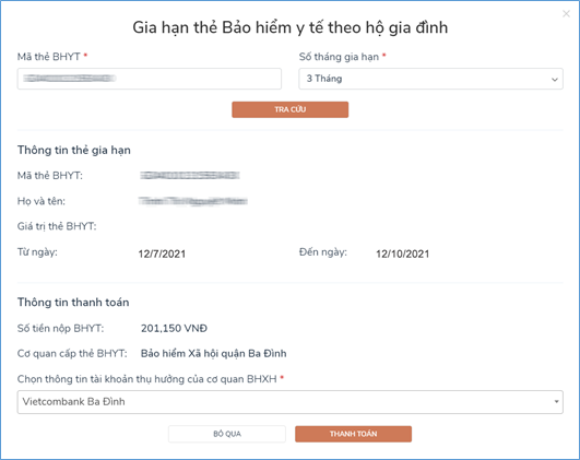 Đóng BHXH tự nguyện, gia hạn thẻ BHYT theo hộ gia đình trên Cổng Dịch vụ công Quốc gia? - Ảnh 3