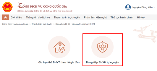 Đóng BHXH tự nguyện, gia hạn thẻ BHYT theo hộ gia đình trên Cổng Dịch vụ công Quốc gia? - Ảnh 9