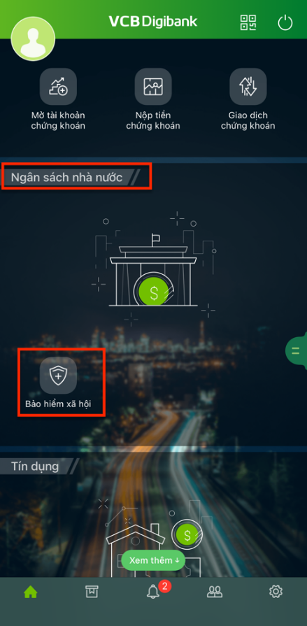 Hướng dẫn đóng tiếp bảo hiểm xã hội tự nguyện, gia hạn thẻ BHYT qua ứng dụng trực tuyến ngân hàng - Ảnh 1