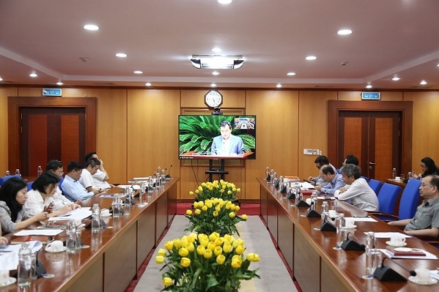 Toàn cảnh Hội nghị tại điểm cầu trụ sở cơ quan Bộ Tài chính.