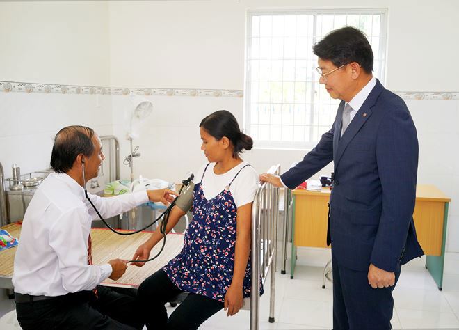 Trung tâm y tế tại phường 9, TP. Trà Vinh được xây dựng với tổng kinh phí gần 2,4 tỷ đồng.