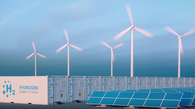 Sản xuất hydro xanh từ pin năng lượng mặt trời. (Ảnh: nghenhinvietnam)