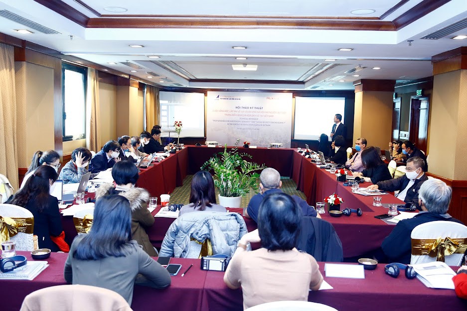 Quang cảnh Hội thảo kỹ thuật tham vấn về kết quả của nghiên cứu “Mức độ sẵn sàng cho cuộc sống độc lập khi về già” và “An sinh xã hội cho người cao tuổi” trong bối cảnh già hóa dân số ở Việt Nam.