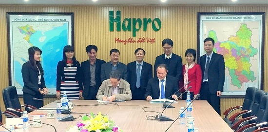 Lễ ký kết giữa PVcomBank và Hapro. 