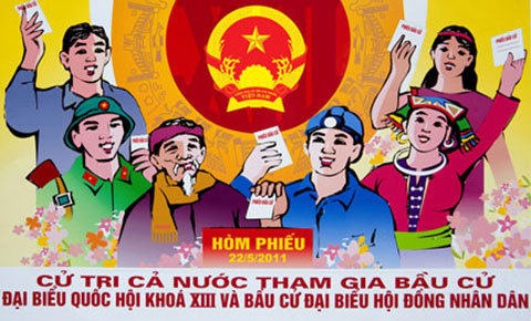 Tiếp tục đẩy mạnh tuyên truyền bầu cử Quốc hội khóa XIV và đại biểu HĐND các cấp nhiệm kỳ 2016-2021. Ảnh minh họa.