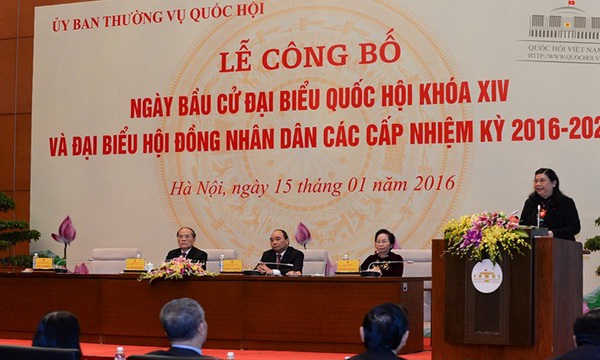 Ngày 22/5/2016 là Ngày bầu cử đại biểu Quốc hội khóa XIV và đại biểu HĐND các cấp nhiệm kỳ 2016-2021.
