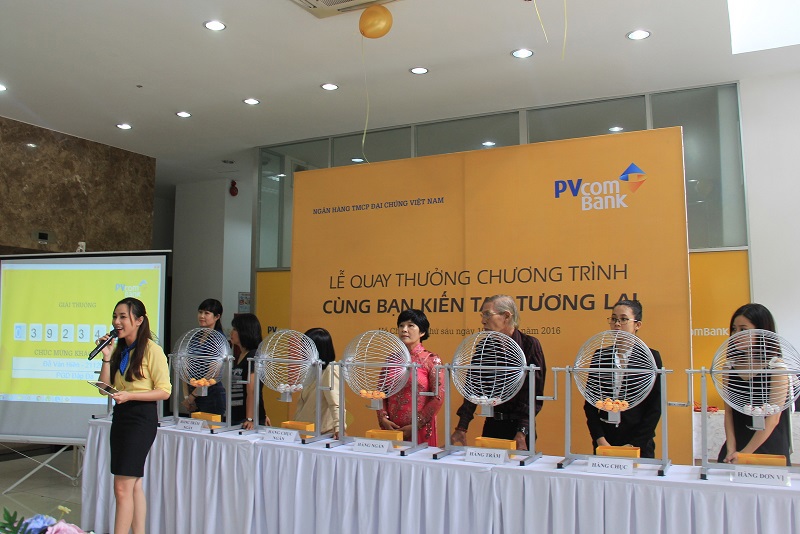 Lễ quay thưởng của PVcomBank  ngày 19/8/2016. 