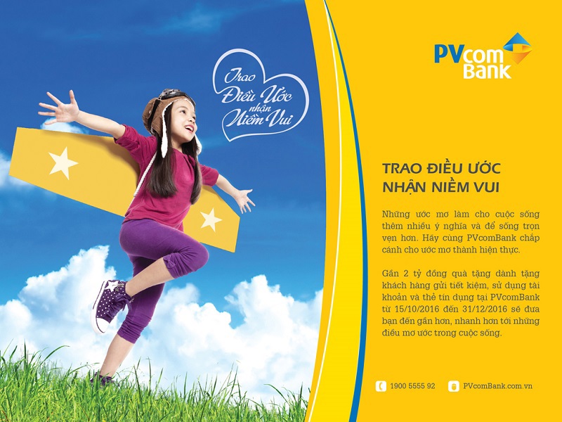 PVcomBank triển khai chương trình ưu đãi "trao điều ước - nhận niềm vui".