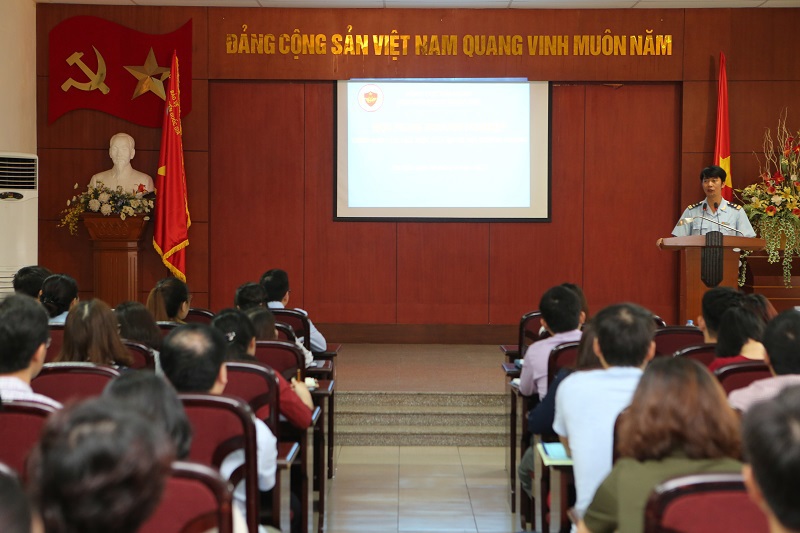 Toàn cảnh Hội nghị hướng dẫn doanh nghiệp triển khai Cơ chế một cửa quốc gia đường hàng không.