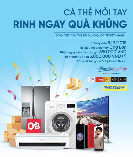 Khách hàng có cơ hội trúng thưởng nhiều quà tặng hấp dẫn khi giao dịch tại VietinBank.
