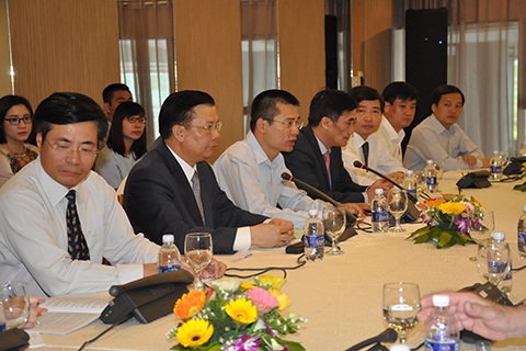 Bộ trưởng Đinh Tiến Dũng bày tỏ, Việt Nam mong muốn tiếp tục nhận được sự tài trợ của các tổ chức quốc tế, nhà tài trợ của các nước lâu nay đã có truyền thống giúp đỡ Việt Nam. Ảnh: Đức Minh.