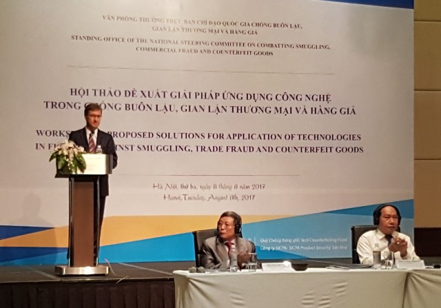 Những giải pháp của Tập đoàn SICPA, sử dụng công nghệ xác thực cùng  phương pháp đánh dấu an toàn, xác minh và theo dấu định vị. Nguồn: Internet