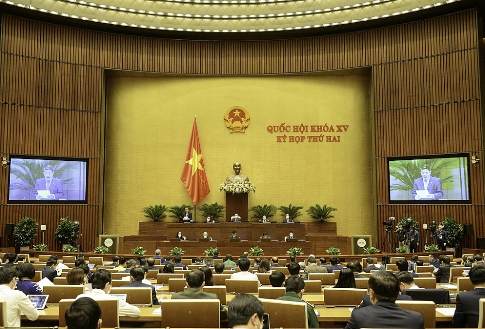 Toàn cảnh thảo luận tại hội trường Quốc hội ngày 8/11/2021. Ảnh: quochoi.vn