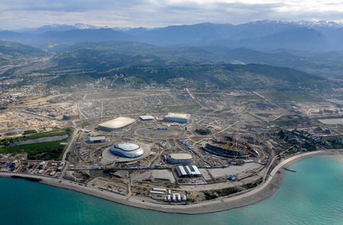 Thế vận hội đã biến Sochi trở thành một đại công trường. Nguồn: